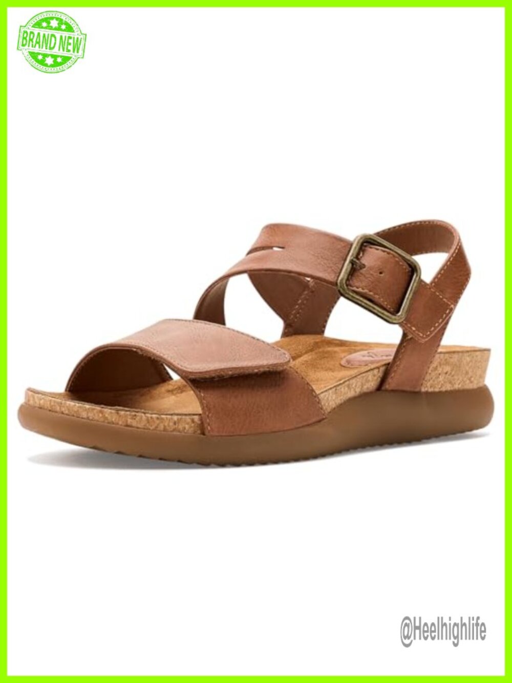 Eurosoft Sofft Halle Women's Comfort Wedge Sandal Faux Leather Ankle Strap